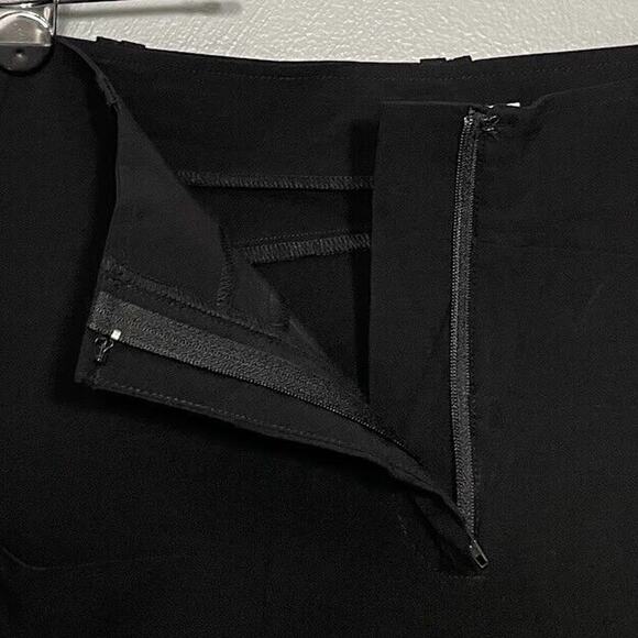 Habitat Size Medium Black Nylon Pants Capris Gothic Relaxed Wide Leg Lagenlook - Picture 5 of 12